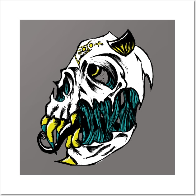 80s Demon Skull Tattoo Wall Art by PoesUnderstudy